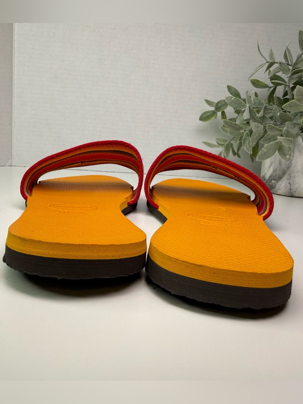 Havaianas You Malta Mix Flip Flop Sandal Slides Orange Citrus Women’s Size 9/10 - Picture 9 of 16